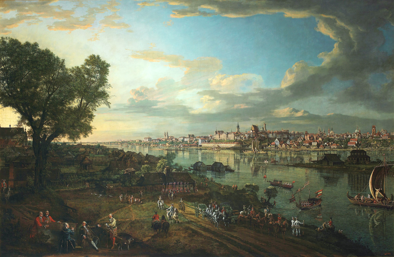 Medium bellotto view of warsaw from praga