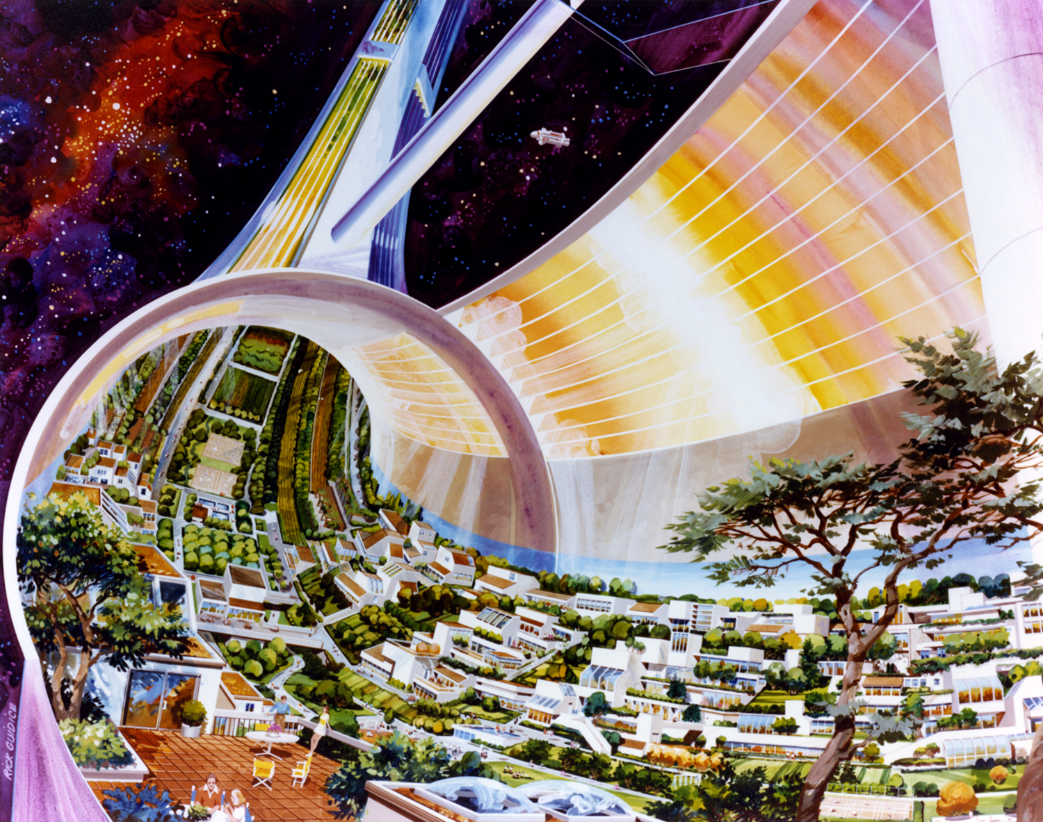 Medium stanford torus cutaway
