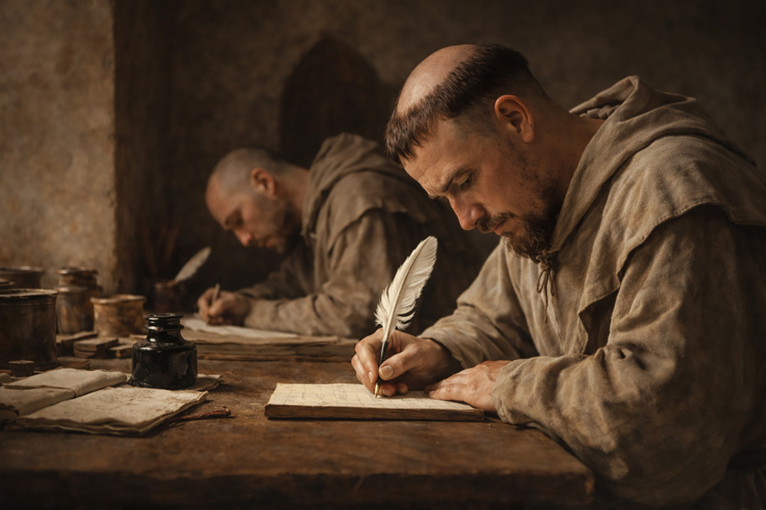 Medium munkar som skriver